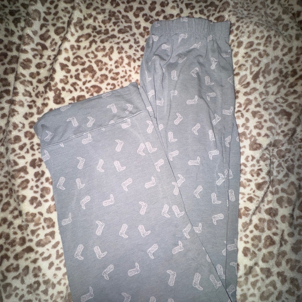 Women's Grey Sock-Print Pajama Pants